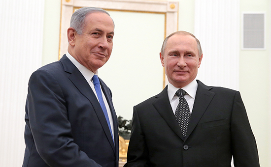 Президент России Владимир Путин и&nbsp;премьер-министр Израиля Биньямин Нетаньяху&nbsp;во&nbsp;время встречи в&nbsp;Кремле. 21 апреля 2016 года