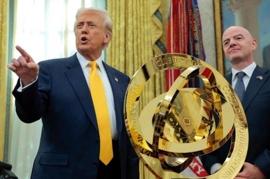 Президент США Дональд Трамп и глава ФИФА Джанни Инфантино