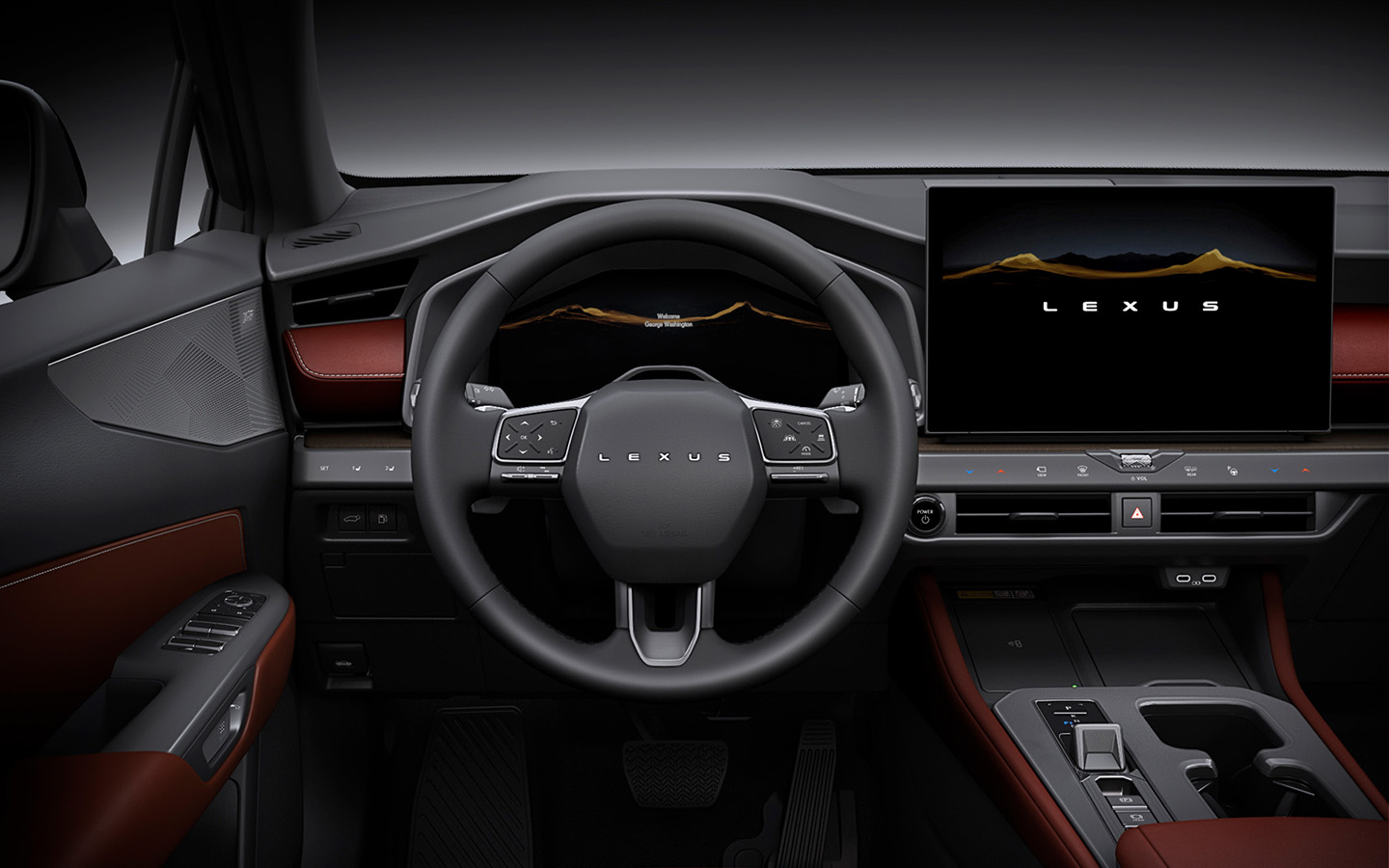 В салоне Lexus NX&nbsp;&mdash; обновленные экраны, расположенные на одном уровне, чтобы было легче переводить взгляд
