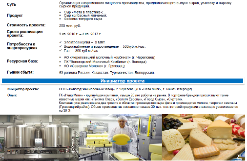 В Череповце утвердили проект строительства завода по производству сыров 