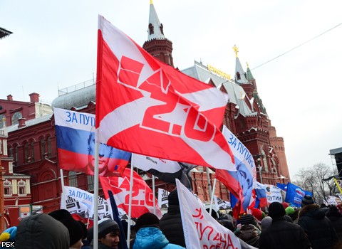 Митинг в поддержку В. Путина на Манежке