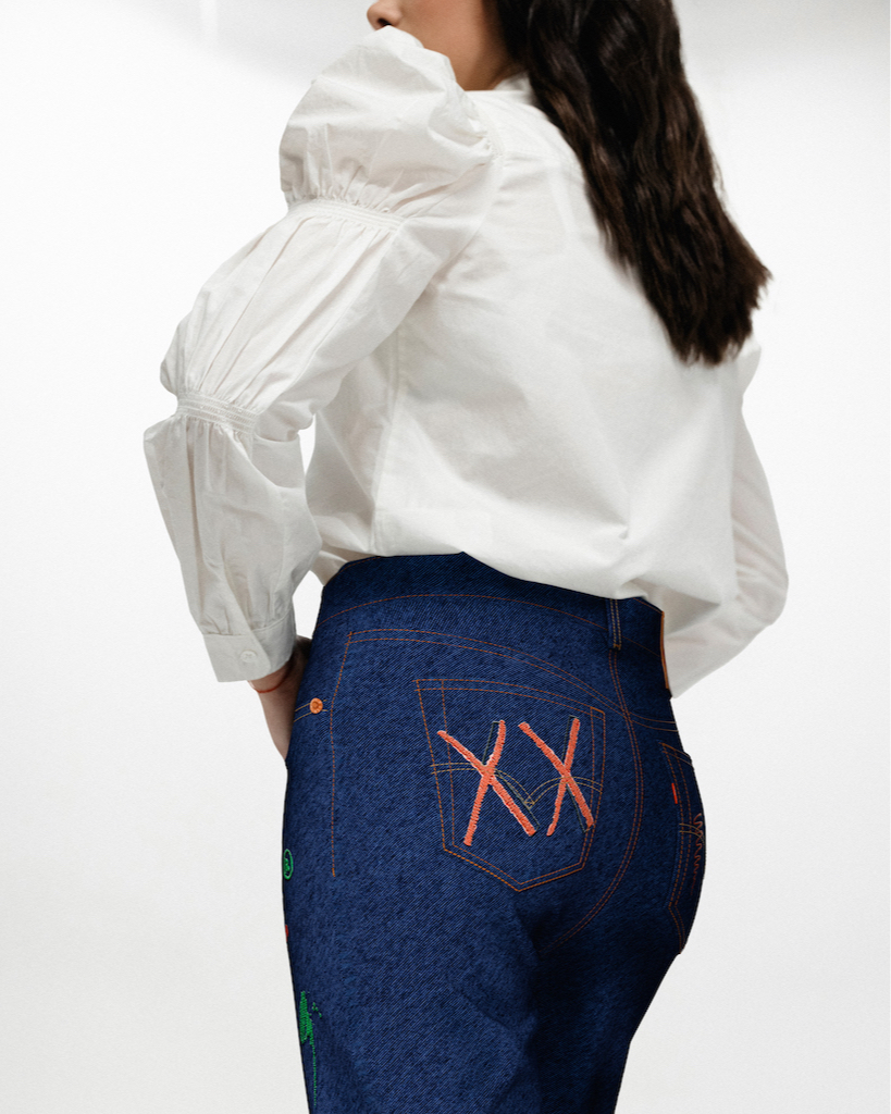 Анка Ахалая в виртуальных джинсах Levi&#39;s