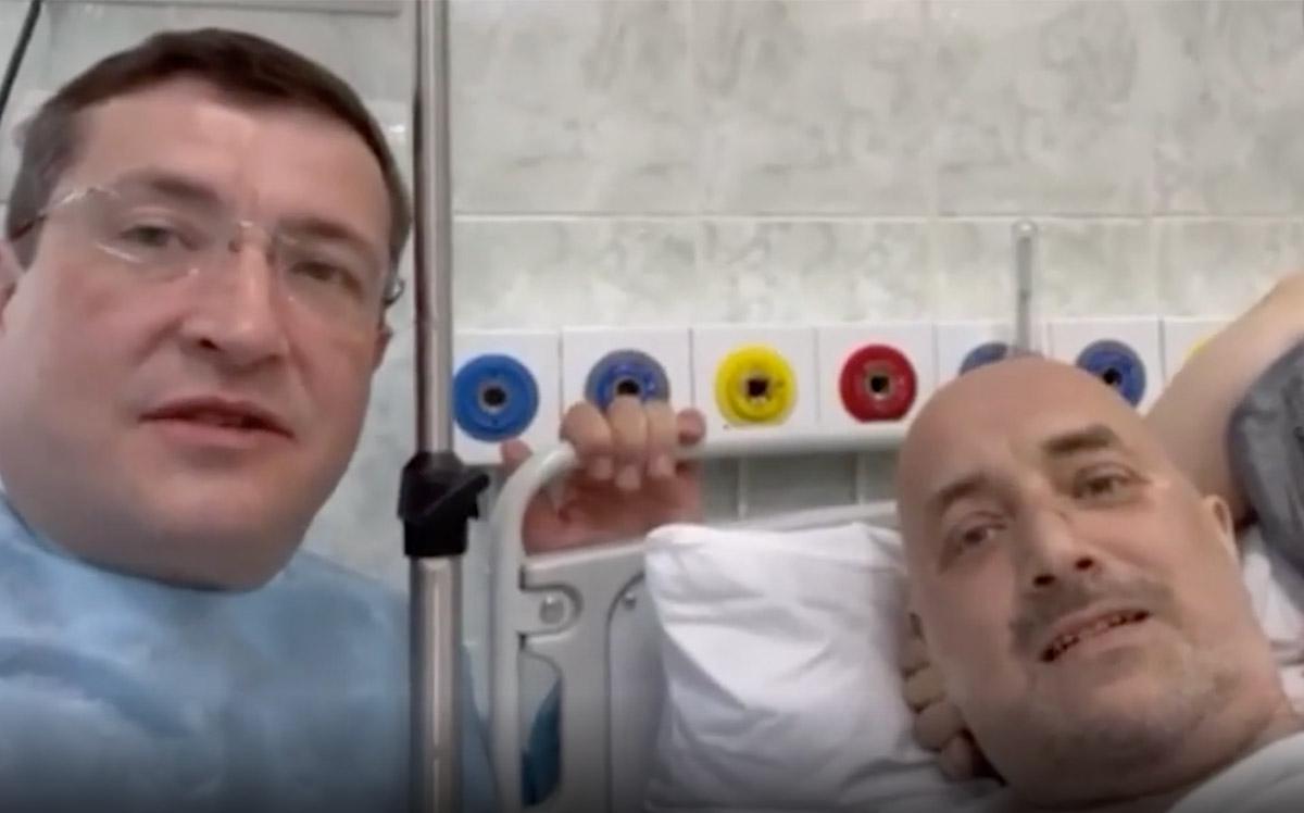 Губернатор показал первое видео с Прилепиным из больницы