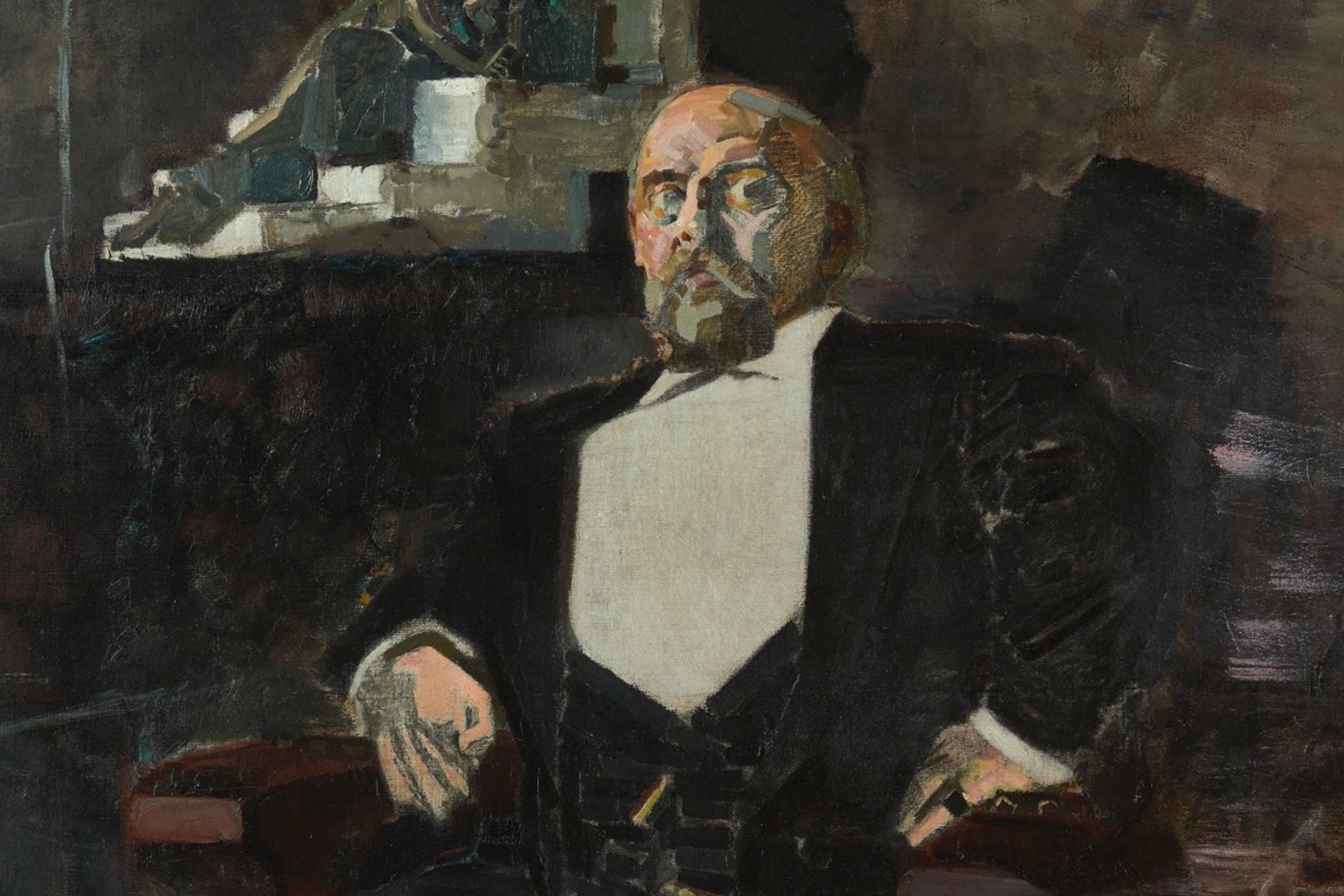 Михаил Врубель, фрагмент портрета Саввы Мамонтова, 1897