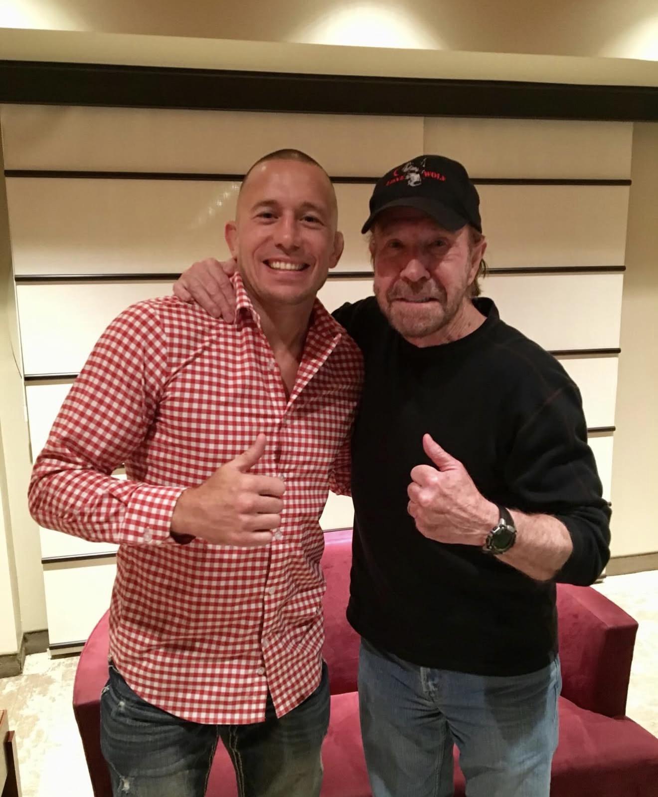 Жорж Сен-Пьер и Чак Норрис