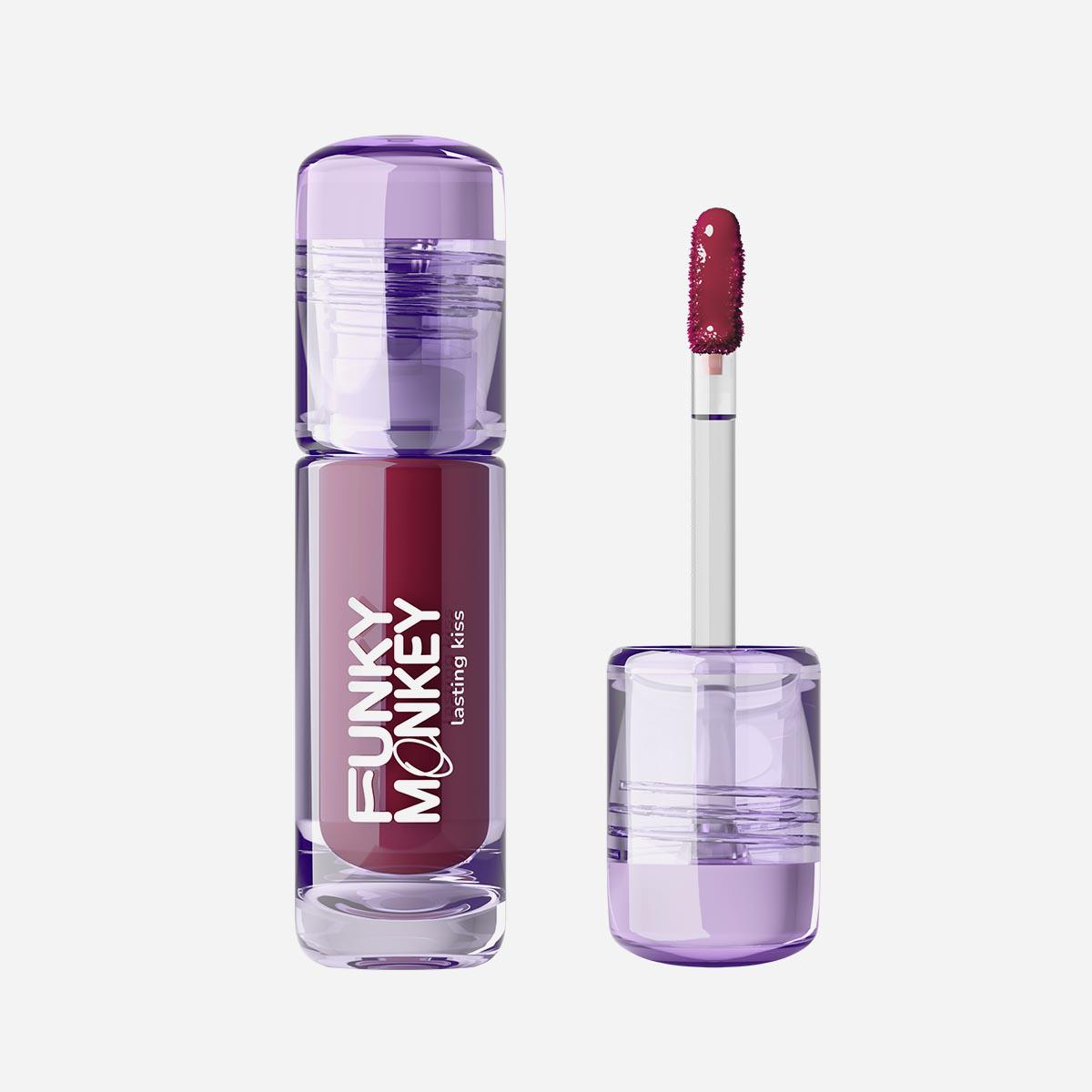 Тинт для губ глянцевый Lasting kiss, 04 Sheer Plum, Funky Monkey, 329 руб. (&laquo;Золотое яблоко&raquo;)