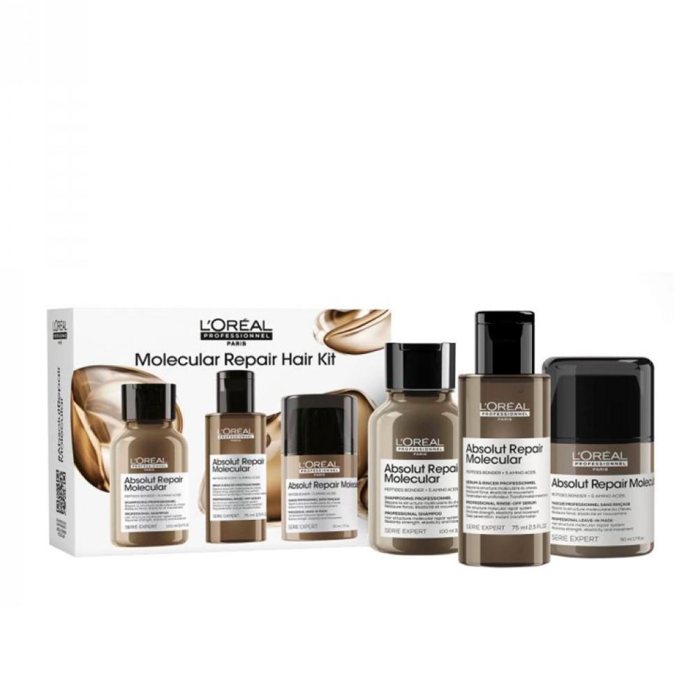 Тревел-набор для поврежденных волос Absolut Repair Molecular, L'Oréal Professionnel Paris