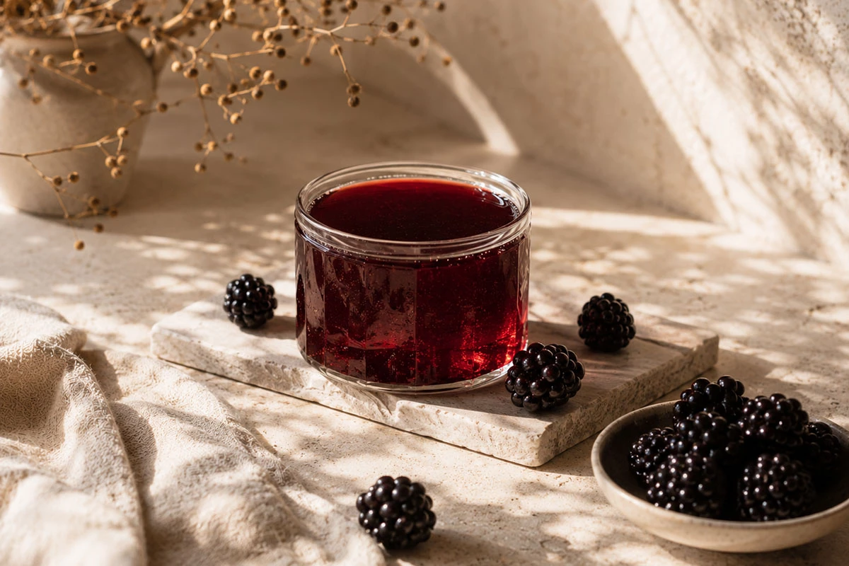 Желе из ежевики без варки
