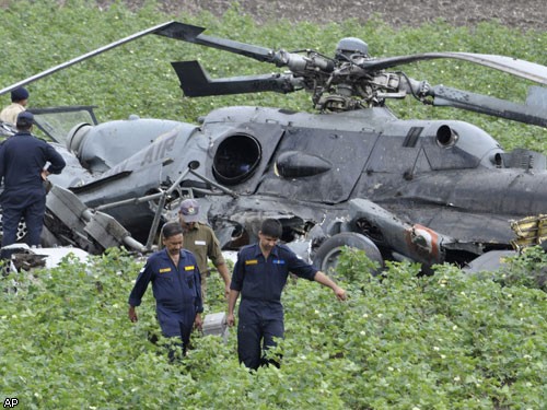 В Индии столкнулись два военных вертолета. ФОТО