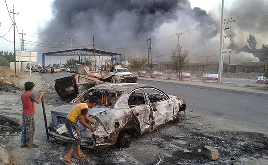 В окрестностях&nbsp;Мосула в Ираке, 2014 год


