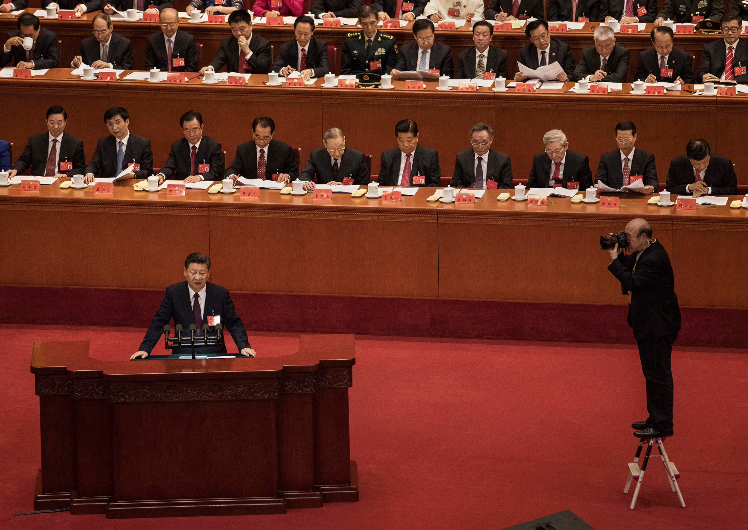 Октябрь. Председатель&nbsp;КНР Си Цзиньпин на XIX съезде Коммунистической партии в Пекине​
