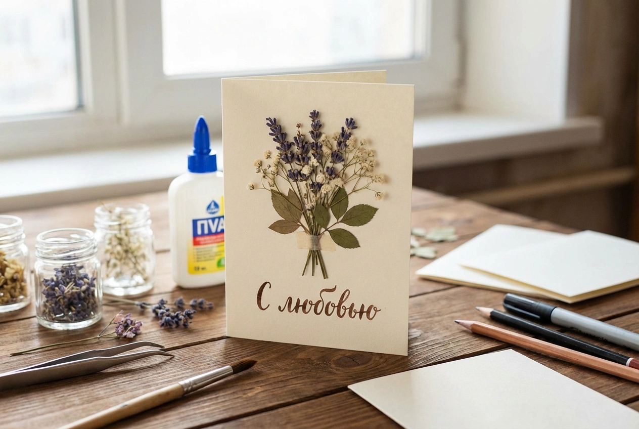 Открытка на 8 Марта своими руками для мамы, бабушки, учительницы