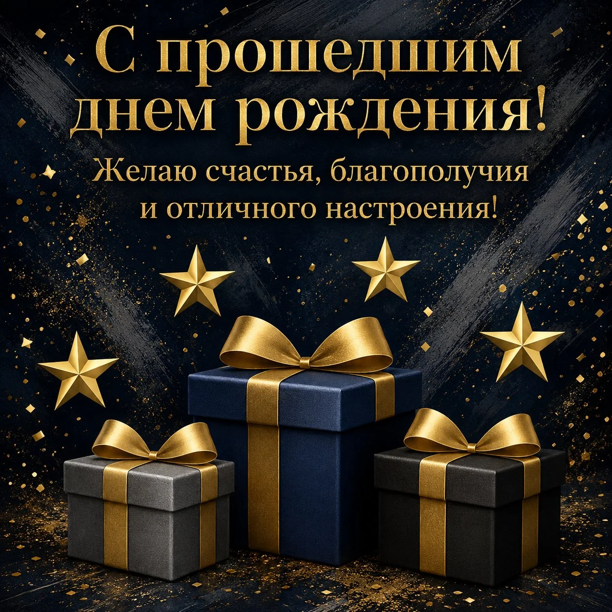 Красивая открытка с прошедшим днем рождения мужчине