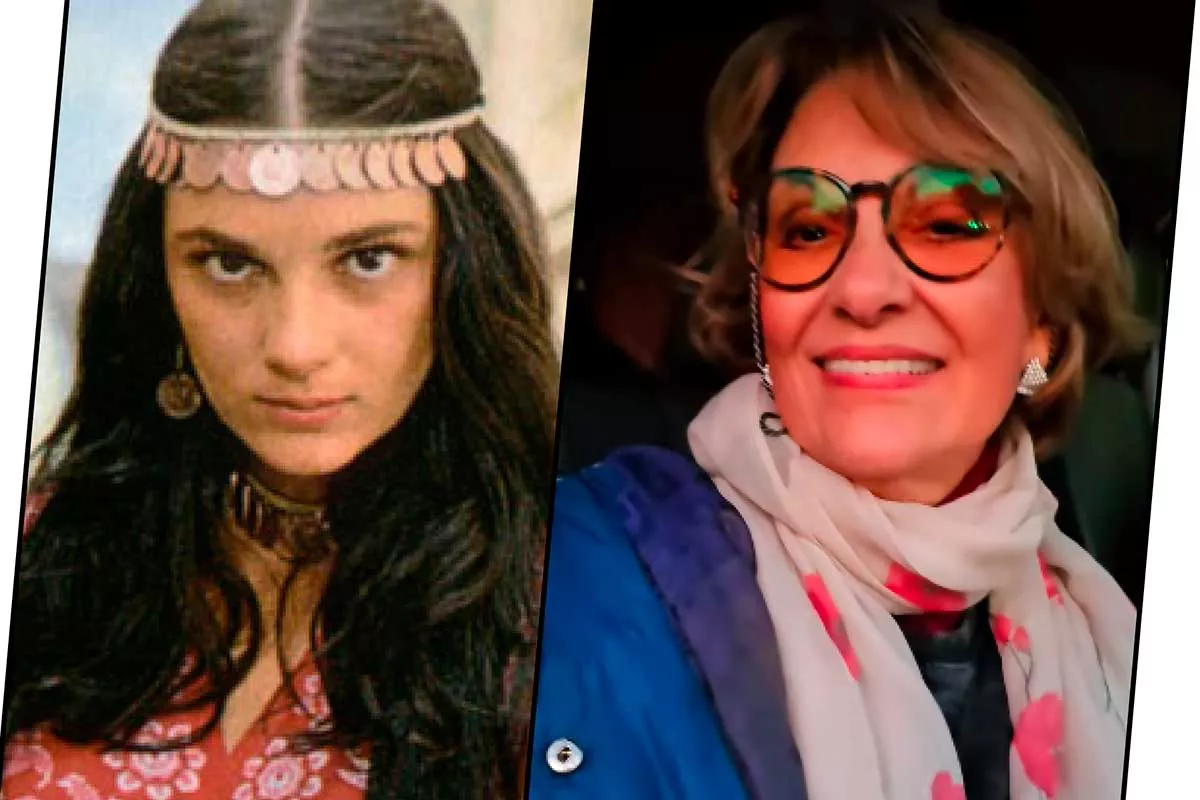 Светлана Тома в фильме «Табор уходит в небо» (1976 год) и в августе 2024 года