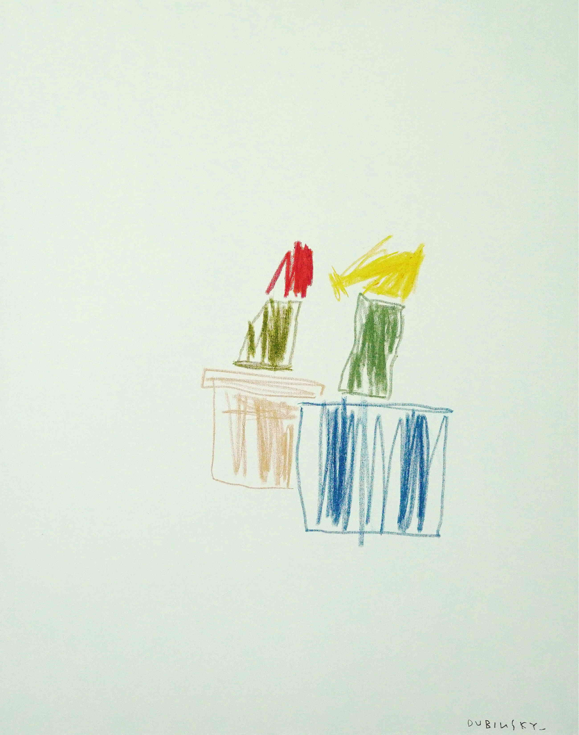 &laquo;Кактусы в цвету&raquo;, 2020, холст, масляная пастель, 100х80 см, 47&nbsp;000 руб.