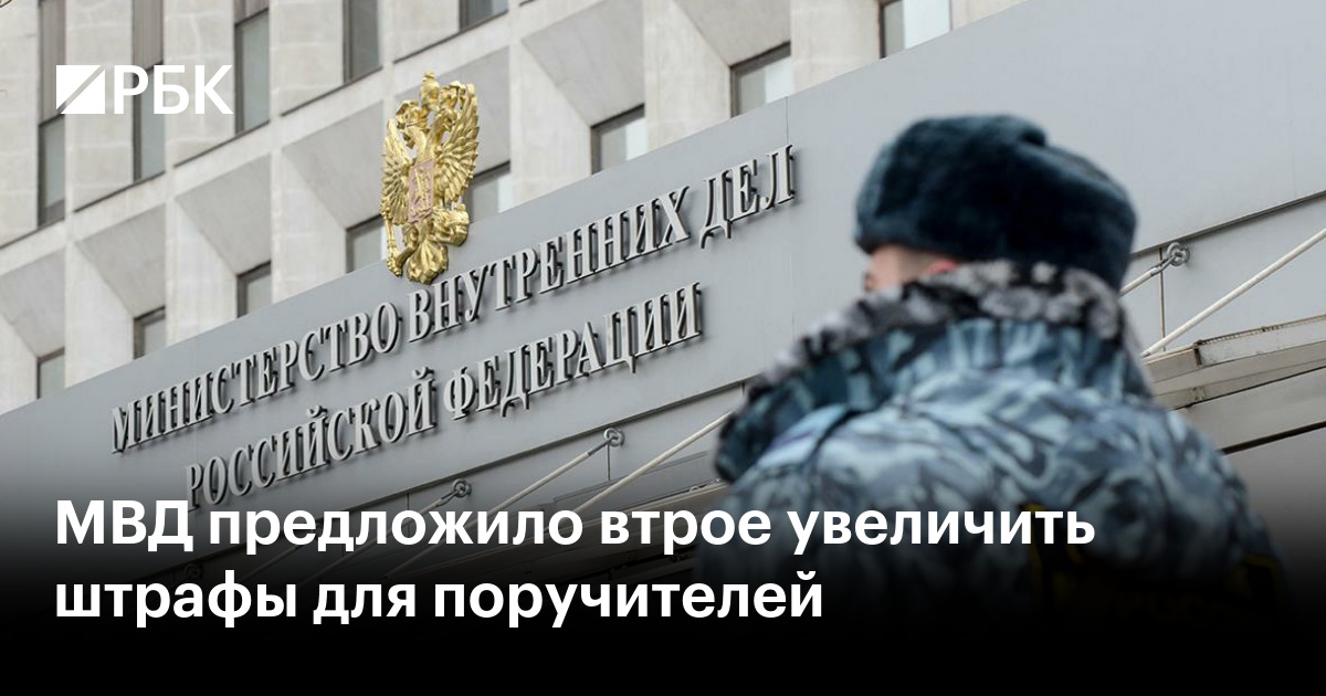 МВД предложило втрое увеличить штрафы для поручителей