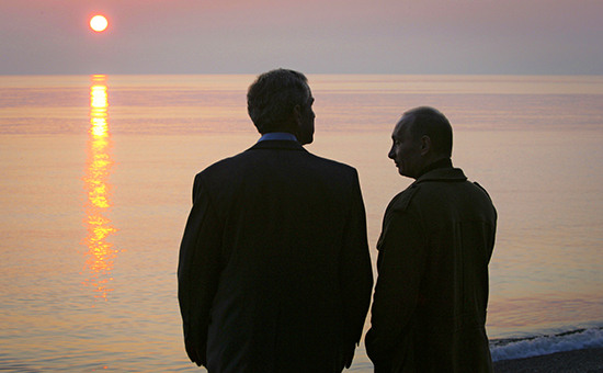 Джордж Буш и&nbsp;Владимир Путин в&nbsp;Сочи, 2008 год