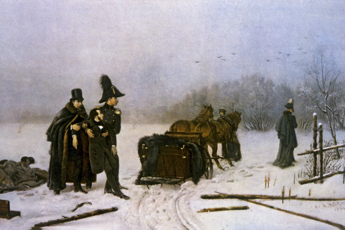 «Дуэль Пушкина с Дантесом», Алексей Наумов, 1884 год