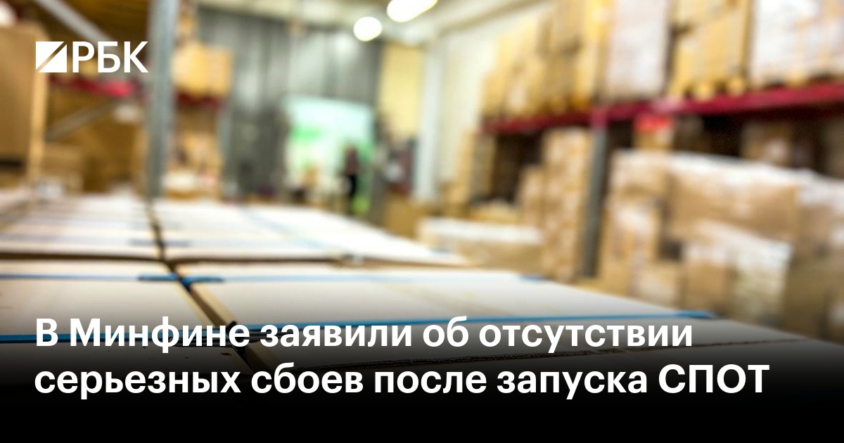 В Минфине заявили об отсутствии серьезных сбоев после запуска СПОТ