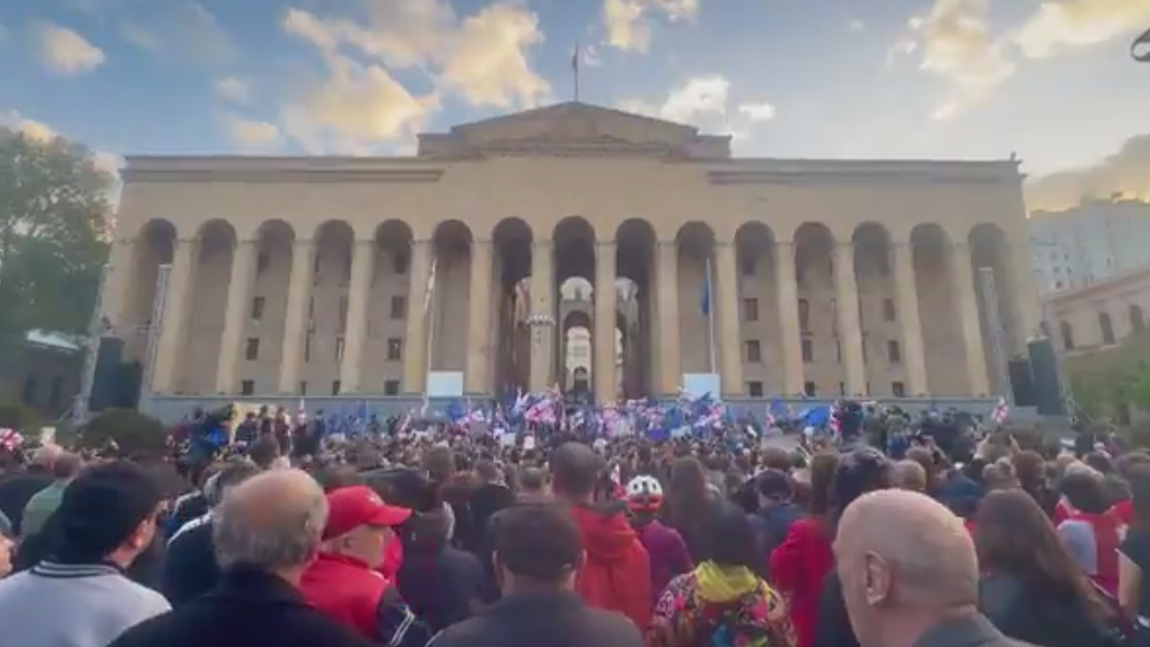 В Грузии началась акция протеста против закона об иноагентах