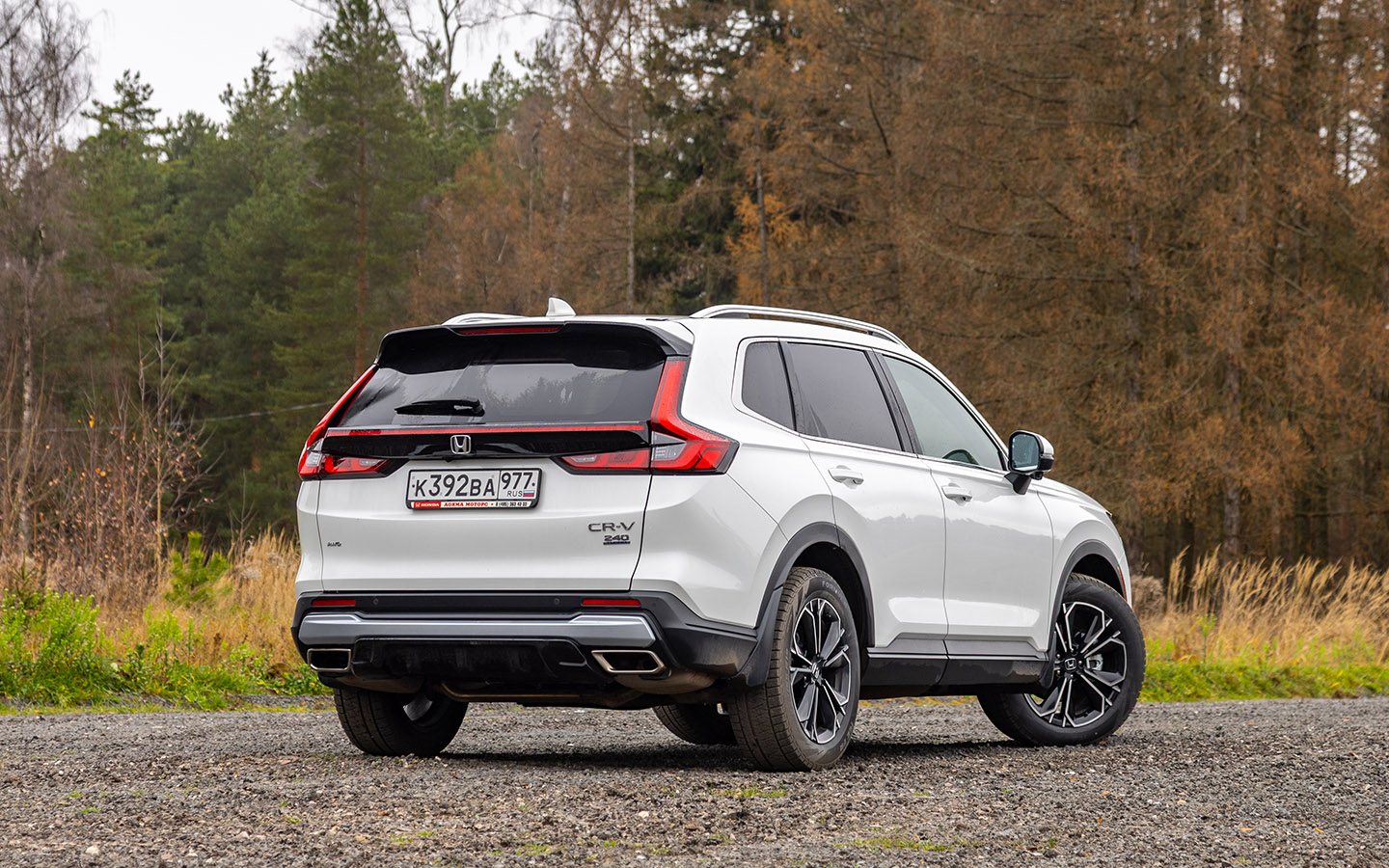 Палитра окраски Honda CR-V представлена пятью цветами: помимо белого и черного, есть золотистый, голубой и красный оттенки