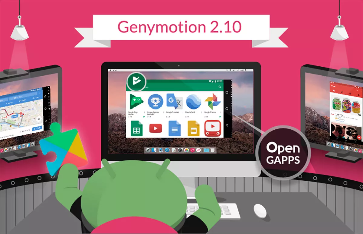  <p>Интерфейс Android-эмулятора Genymotion</p> <p>» width=»1200″ height=»1200″/><br/> genymotion.com</p> <p>Интерфейс Android-эмулятора Genymotion</p> <p>Genymotion предназначен только для разработчиков, для гейминга лучше выбрать другой вариант.</p> <p>Моделирует множество возможных сценариев благодаря полному набору аппаратных датчиков: геолокация, сеть, мультитач, идентификатор устройства IMEI.</p> <p>Поддерживает более 3000 конфигураций виртуальных устройств, в том числе версии Android, размер экрана, аппаратные возможности процессора и оперативки.</p> <p>Эмулятор совместим с Android SDK и Android Studio.</p> <p><strong>Плюсы</strong></p> <ul> <li>Поддерживает Android Studio.</li> <li>Работает на MacOs и Linux.</li> <li>Запуск версий от Android 4.1 до 8.0.</li> </ul> <p><strong>Минусы</strong></p> <ul> <li>Не предназначен для игр.</li> </ul> <p>Источник <span class=