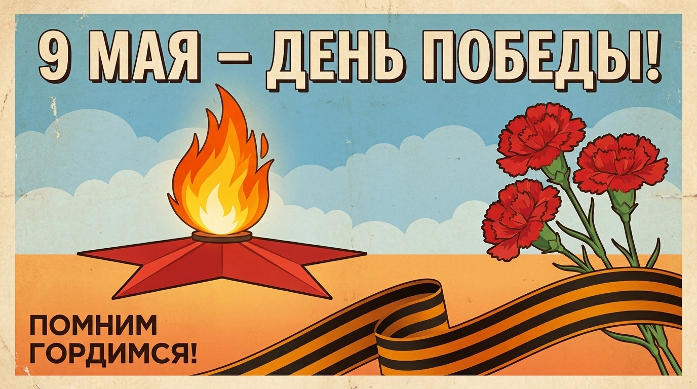 40 праздничных открыток к 9 Мая. Скачайте и отправьте