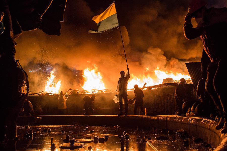 Протестующие на площади Независимости в Киеве,&nbsp;2014 год