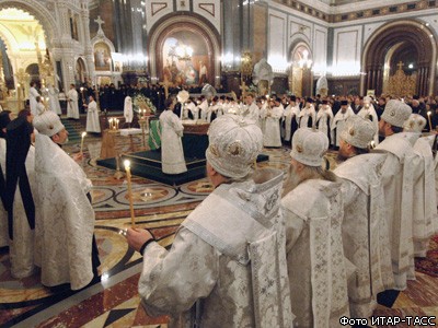 Церемония прощания с патриархом Московским и всея Руси Алексием II 