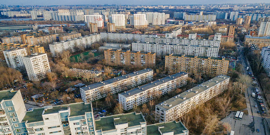 Вид на жилые дома 37-го района Печатников
