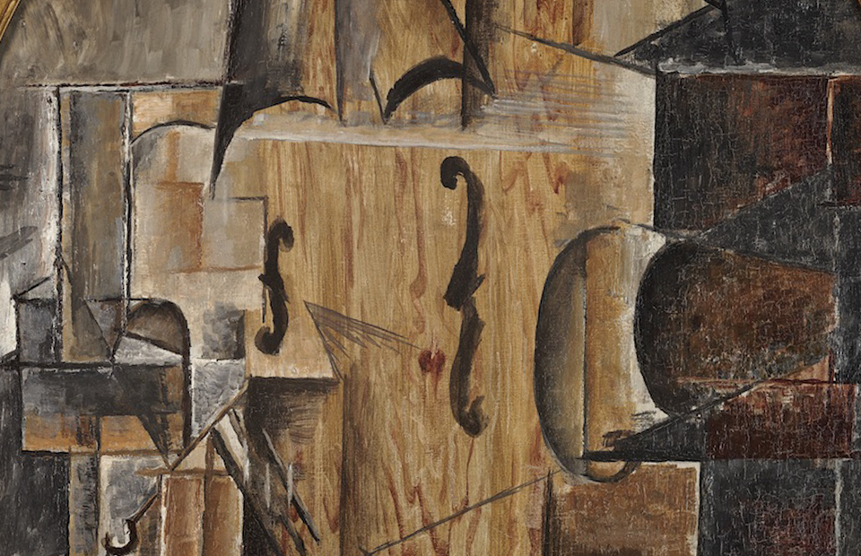 Фрагмент картины &laquo; Скрипка&raquo; Пабло Пикассо, 1912