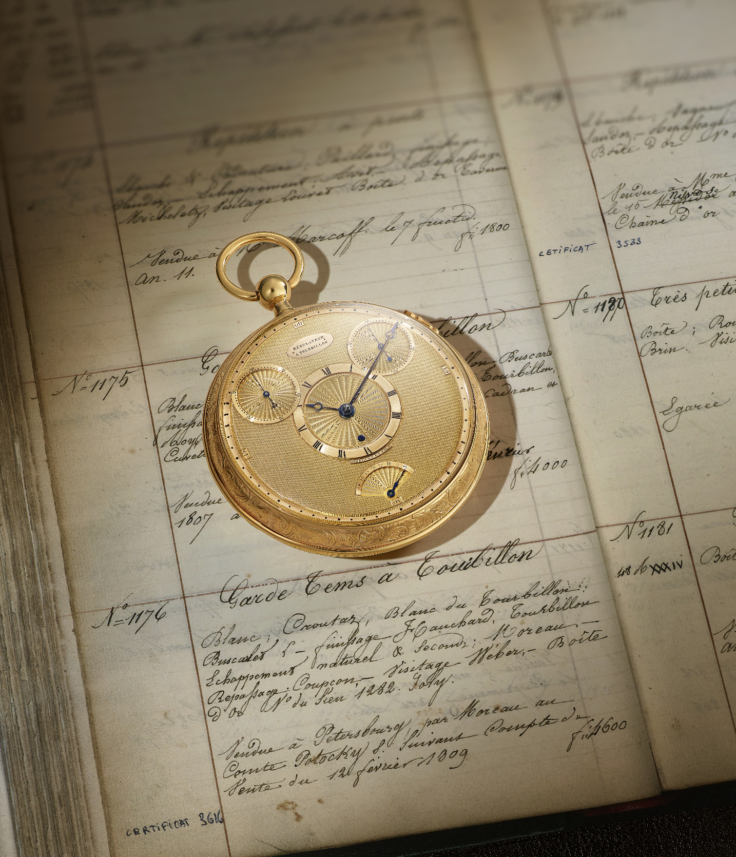 Карманные часы с турбийоном 1176, Breguet, 1802-1809 годы (в закрытом виде)