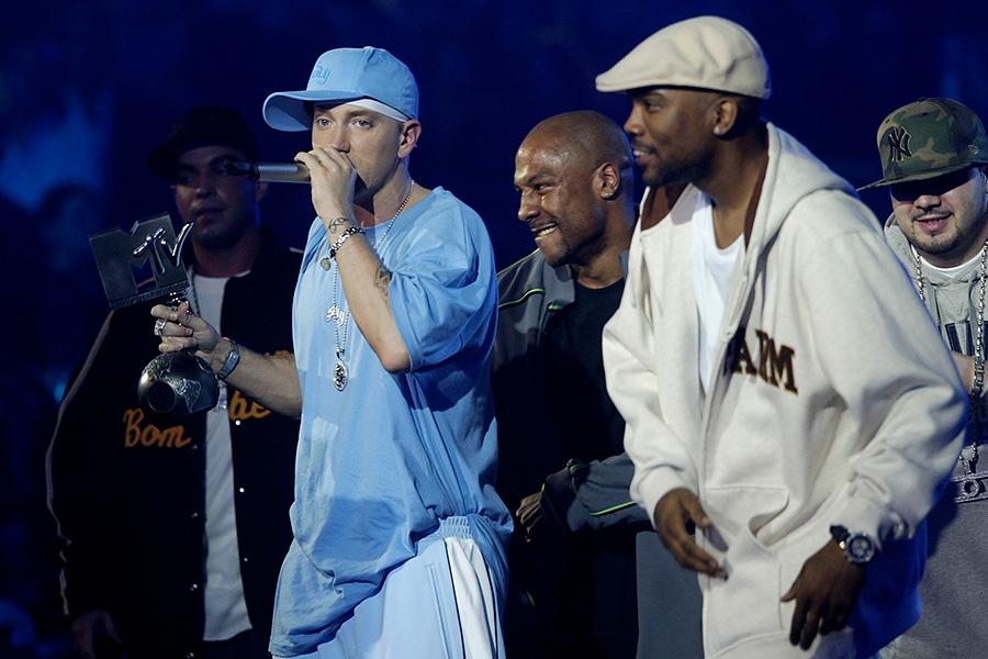 Эминем и группа D12 во время церемонии&nbsp;MTV Europe Music Awards, 2004 год