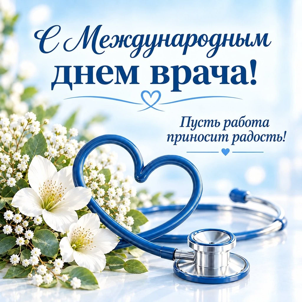 Открытка к Международному дню врача с пожеланием радости