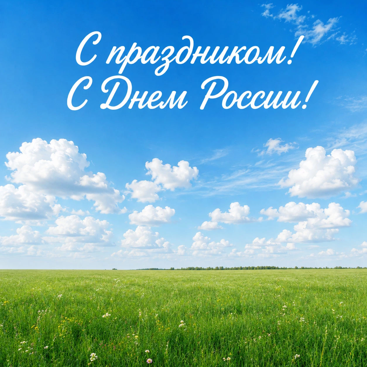 Красивая открытка ко Дню России