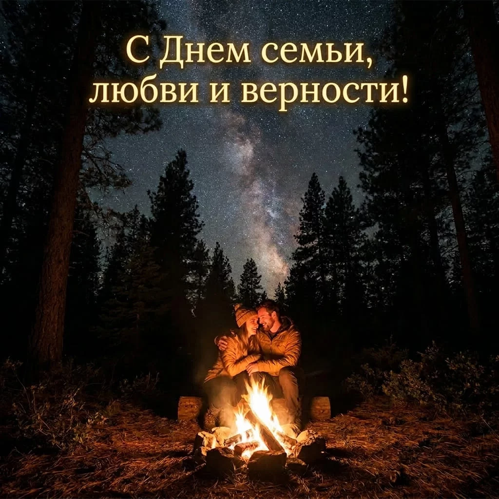 Открытка любимому мужу с Днем семьи, любви и верности