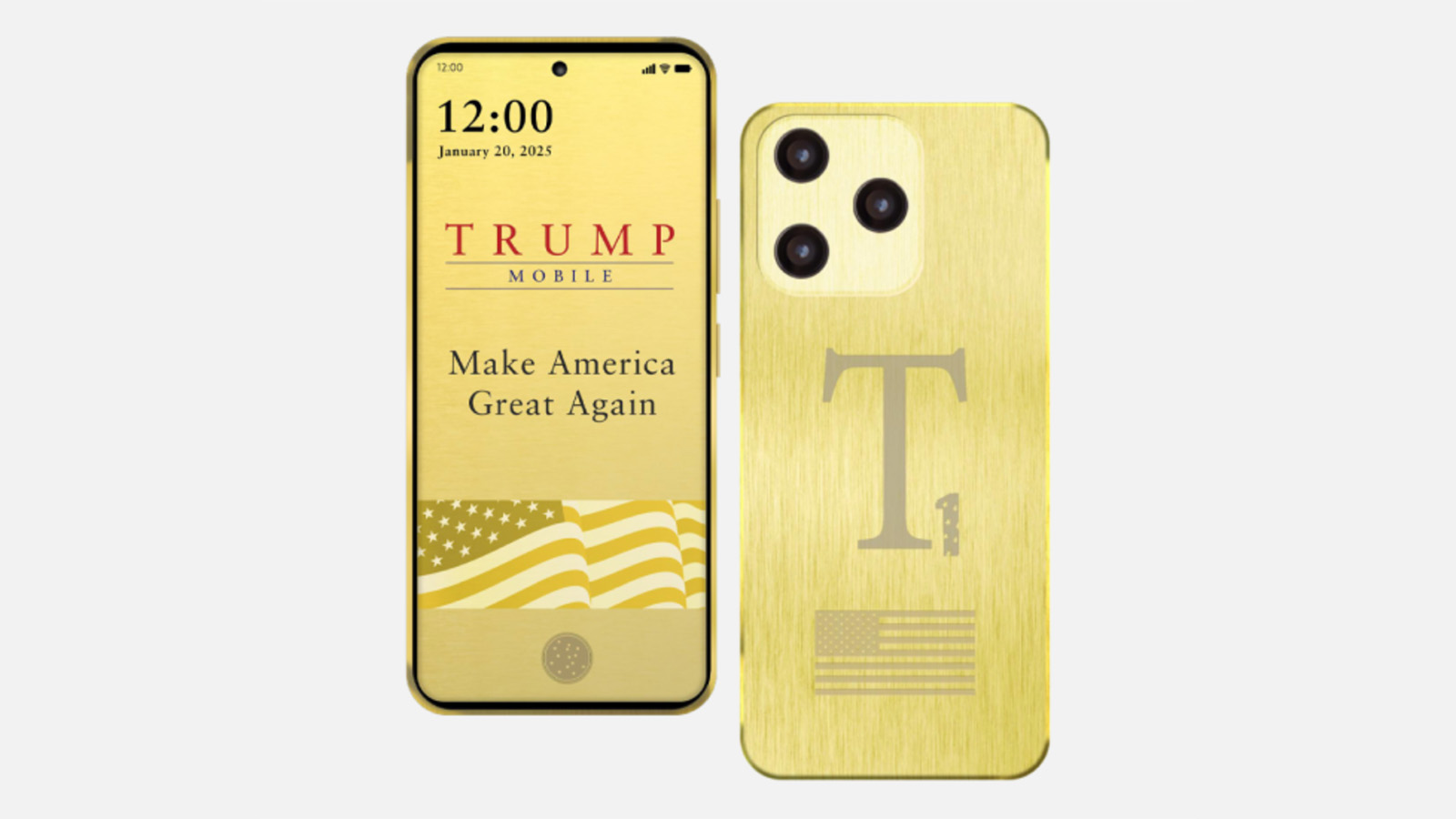 Золотой смартфон T1 Phone