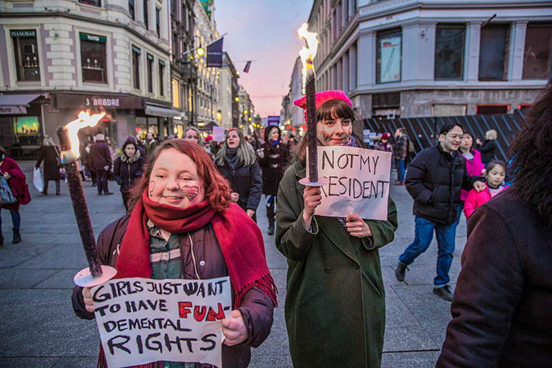 Женский марш в Осло, Норвегия


