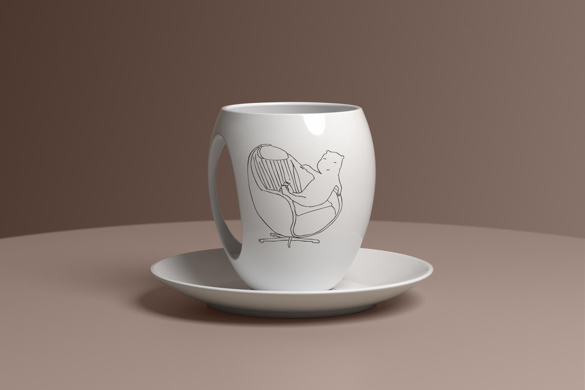 Кофейная пара из коллаборации BORK и «Кофемании», дизайнер Кен Окуяма