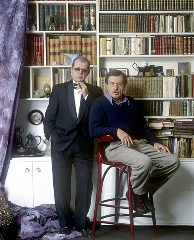 Аркадий Арканов с писателем Василием Аксеновым. 1999 год
