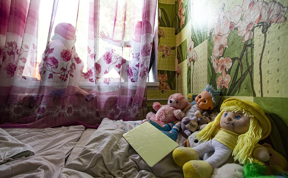 Дети в пункте временного размещения беженцев из Украины&nbsp;в Крыму, 31 мая 2022 года

