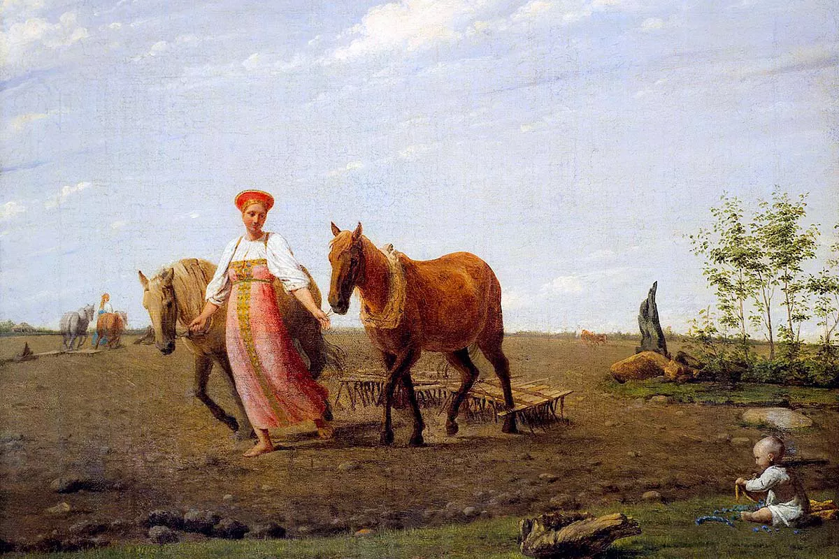 Алексей Венецианов, «На пашне. Весна»