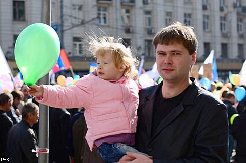 Первомайское шествие в Москве