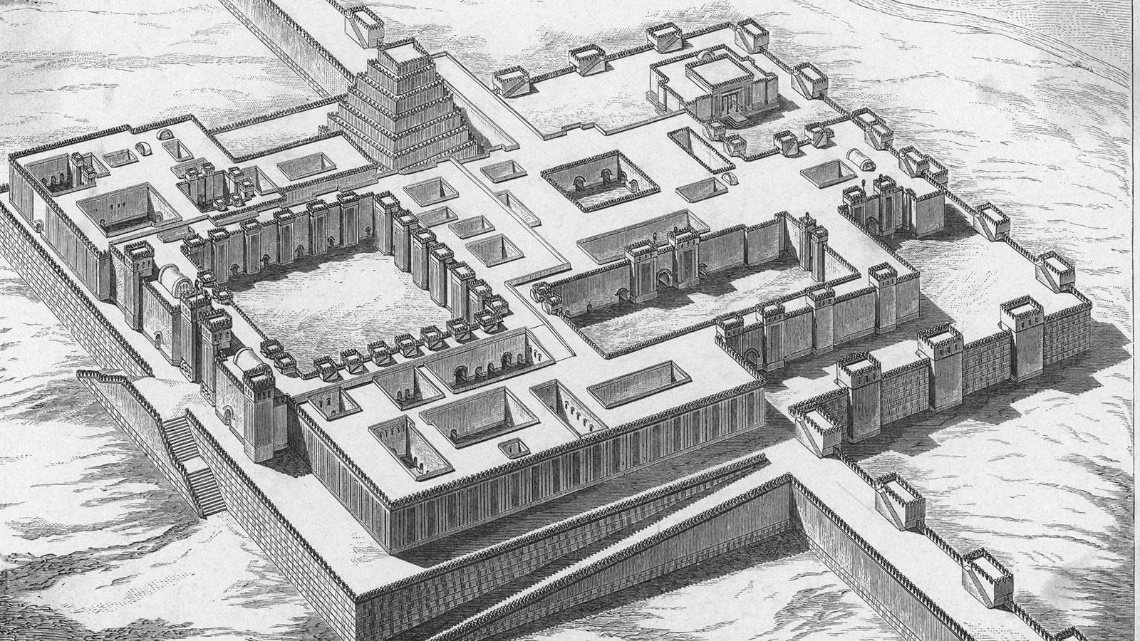 Реконструкция дворца Саргона II в Хорсабаде