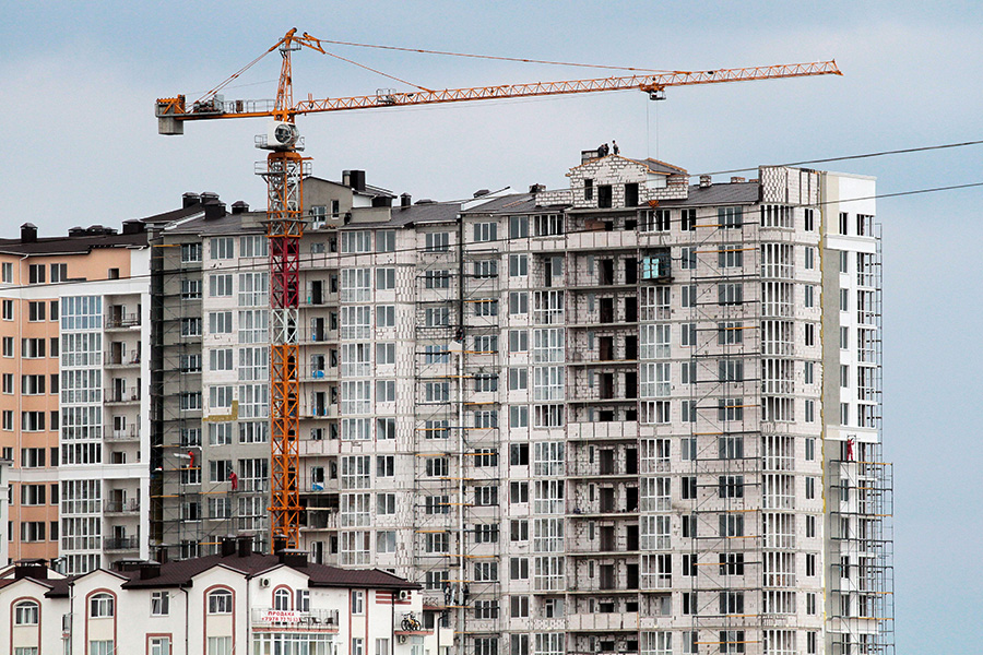 Строительство жилого дома в центре Севастополя.&nbsp;Октябрь 2016 года


