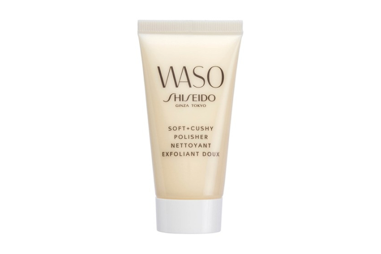 Мягкий эксфолиант для улучшения текстуры кожи Waso Soft+Cushy Polisher, Shiseido с фито-гранулами и соевым бобовым творогом