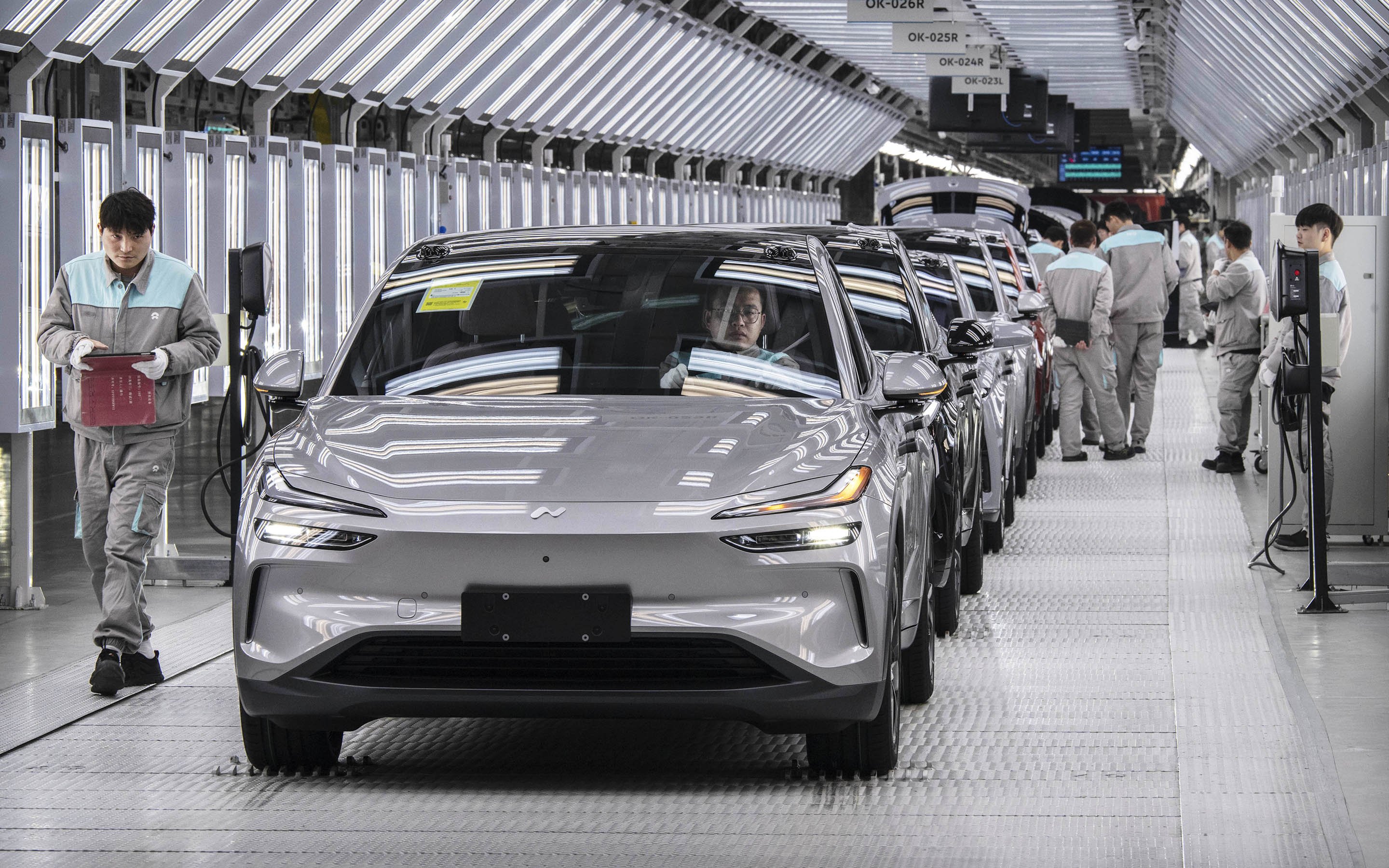 Завод по производству электромобилей NIO, Хэфэй, Китай, 17 января 2025 года