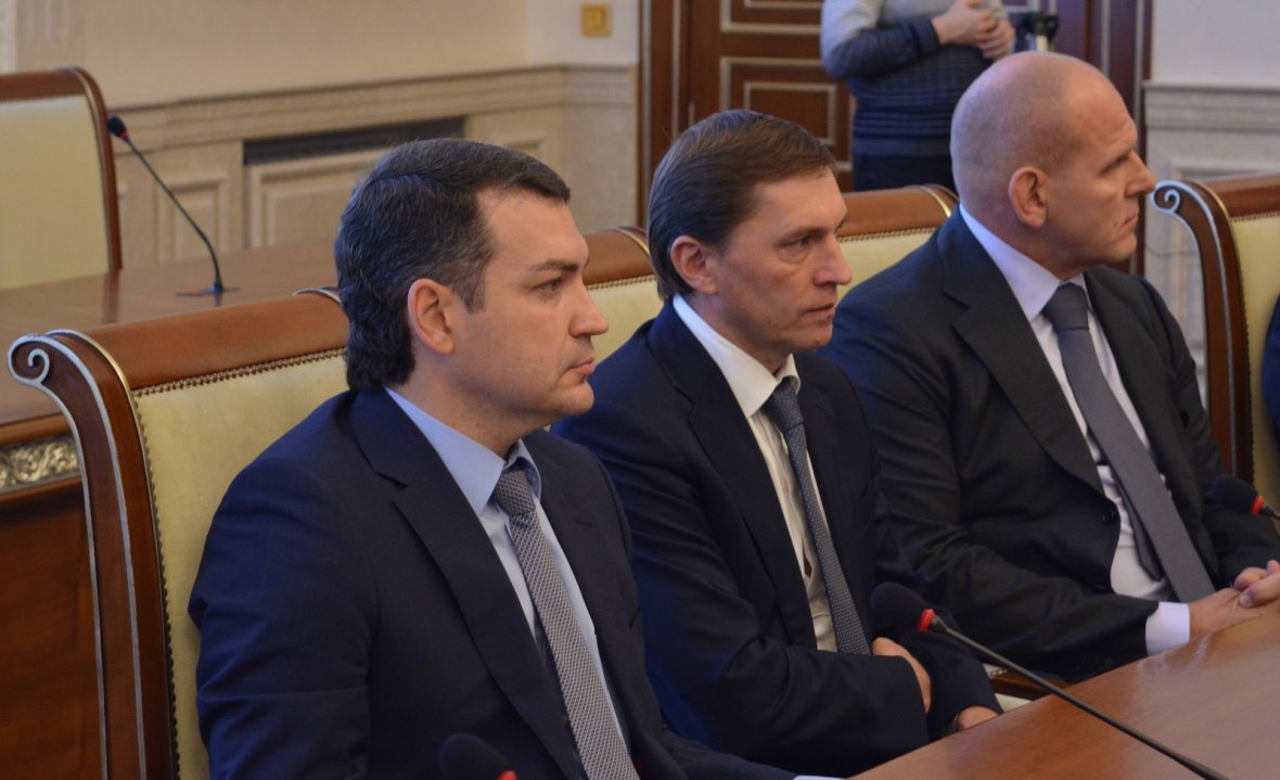 Слева направо: Максим Кудрявцев, Виктор Игнатов, Александр Карелин&nbsp;