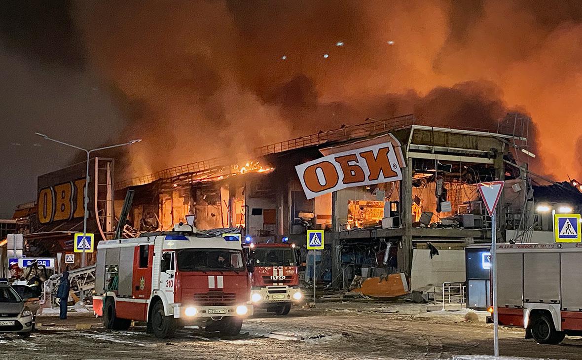 При пожаре в гипермаркете OBI в Химках погиб охранник — РБК