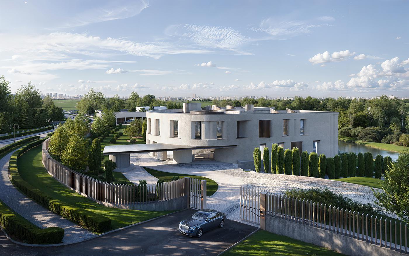 Архитектурная концепция мегавиллы в элитном поселке «Березки River Village» от «Галс-Девелопмент»